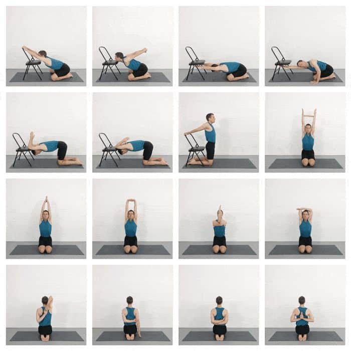 chair yoga for neck and shoulders